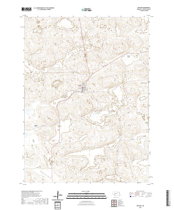 Arthur, NE — USGS 7.5-minute topo (2021)