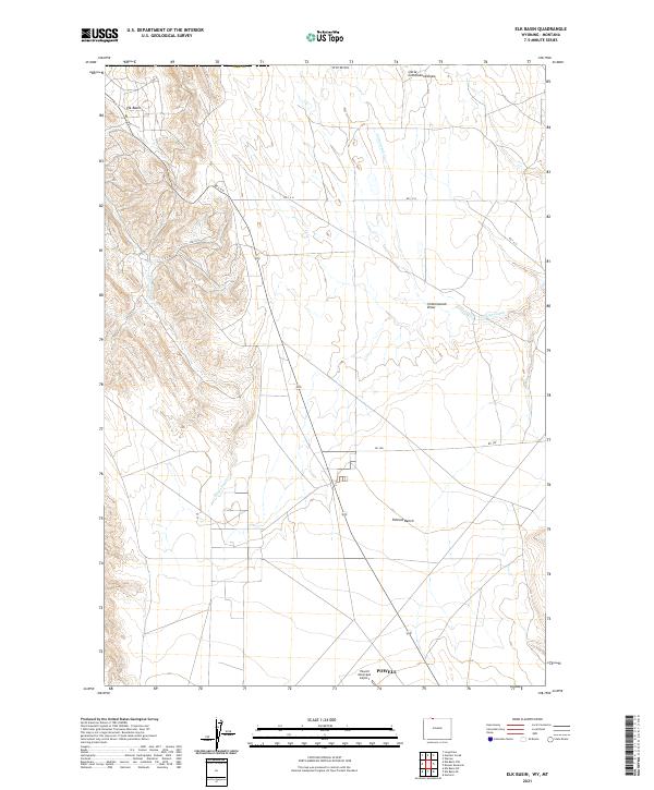 Elk Basin, WY-MT — USGS 7.5-minute topo (2021)