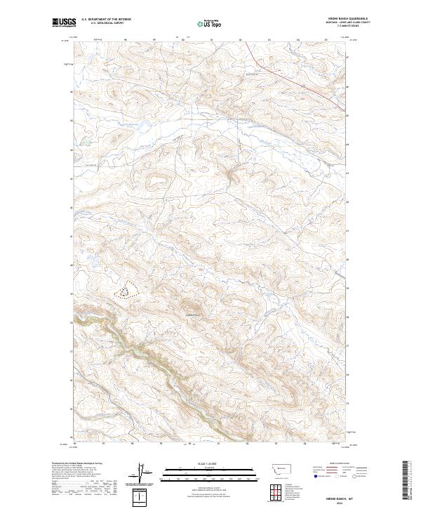Krone Ranch, MT — USGS 7.5-minute topo (2024)