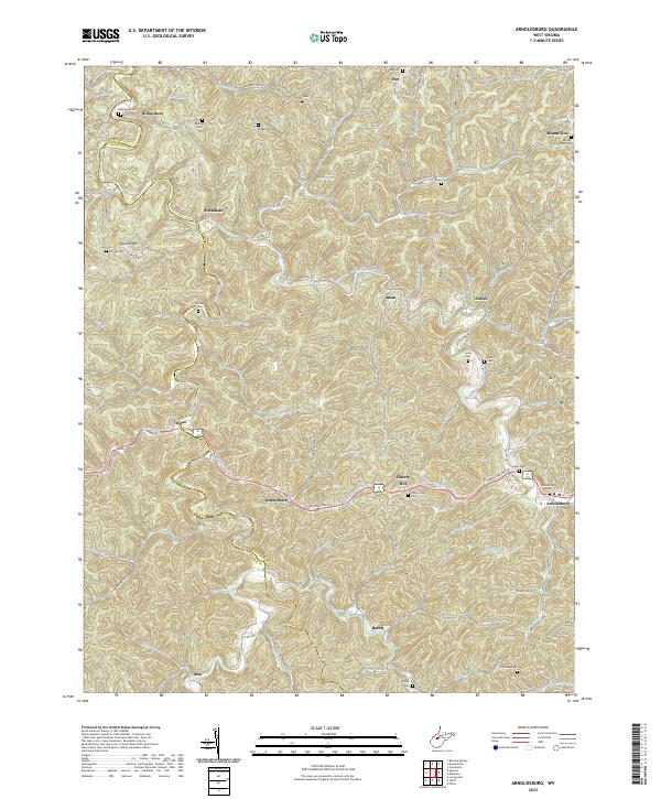 Arnoldsburg, WV — USGS 7.5-minute topo (2023)