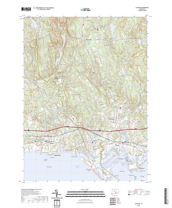 Clinton, CT — USGS 7.5-minute topo (2024)