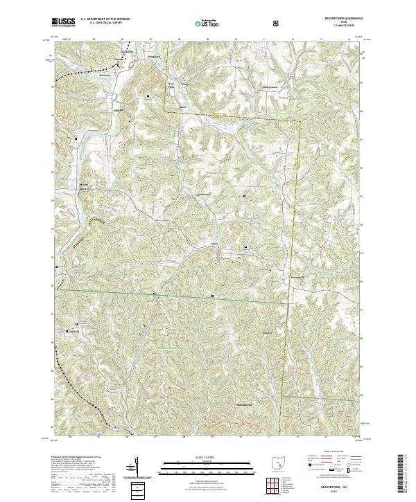 Deavertown, OH — USGS 7.5-minute topo (2023)