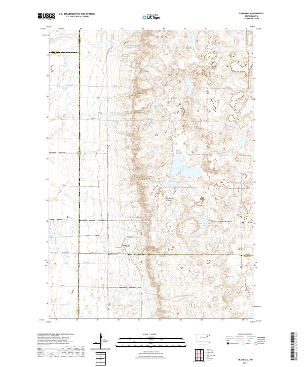 Crandall, SD — USGS 7.5-minute topo (2021)