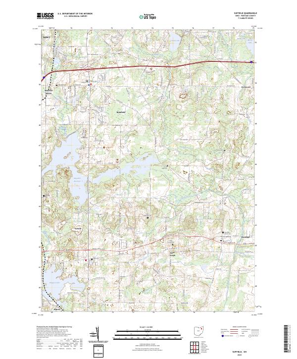 Suffield, OH — USGS 7.5-minute topo (2023)