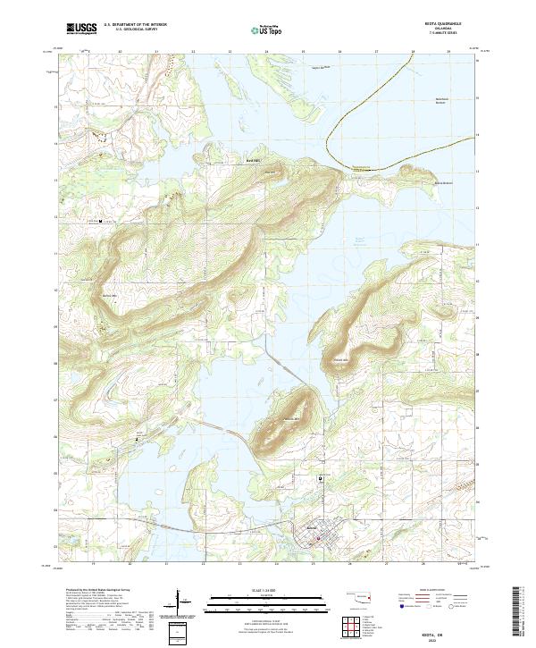 Keota, OK — USGS 7.5-minute topo (2022)