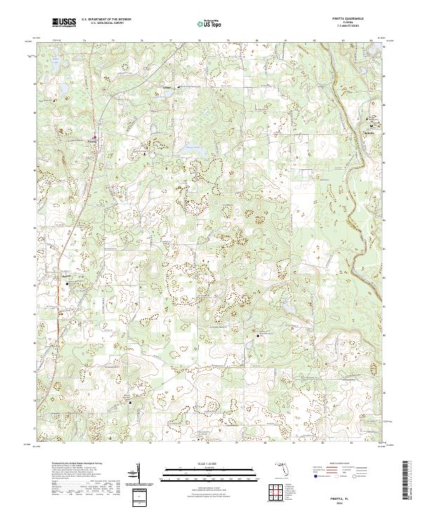 Pinetta, FL — USGS 7.5-minute topo (2024)