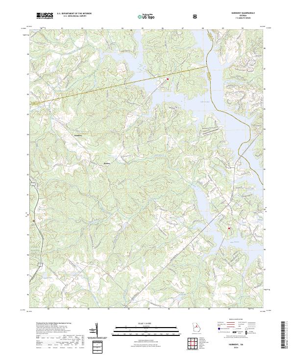 Harmony, GA — USGS 7.5-minute topo (2024)