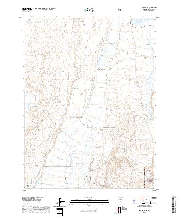 Halleck SW, NV — USGS 7.5-minute topo (2021)