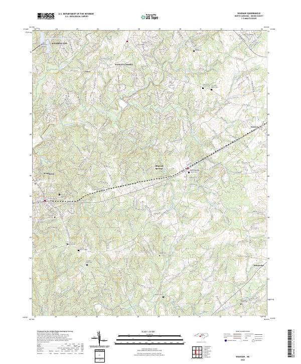 Waxhaw, NC — USGS 7.5-minute topo (2022)