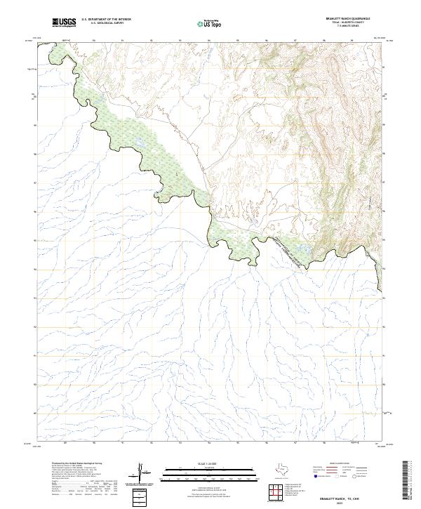 Bramlett Ranch, TX,CHH, US — USGS 7.5-minute topo (2023)