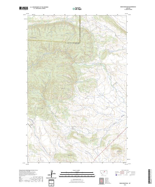 Bear Mountain, MT — USGS 7.5-minute topo (2024)