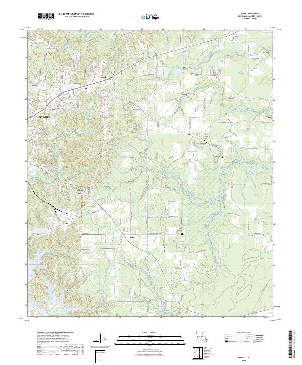 Libuse, LA — USGS 7.5-minute topo (2024)
