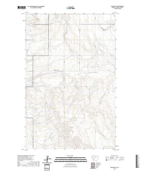 Chester NW, MT — USGS 7.5-minute topo (2024)