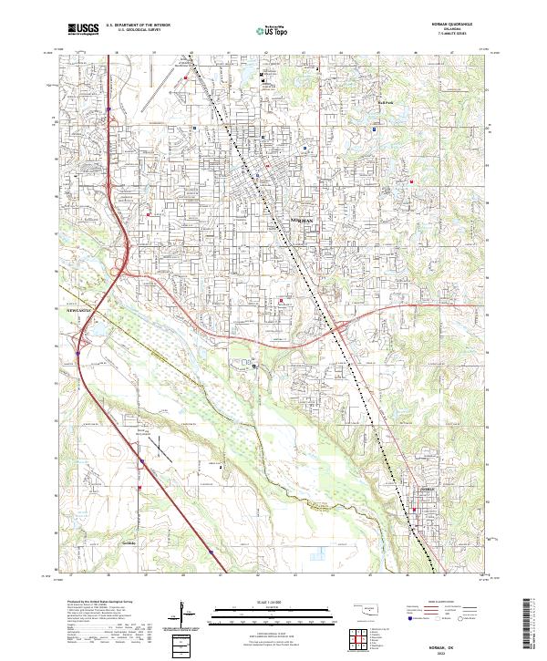 Norman, OK — USGS 7.5-minute topo (2022)