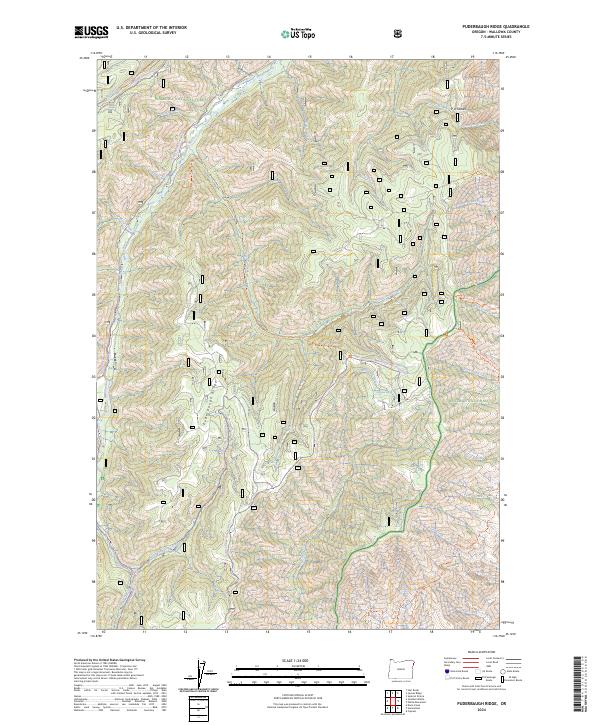 Puderbaugh Ridge, OR — USGS 7.5-minute topo (2024)