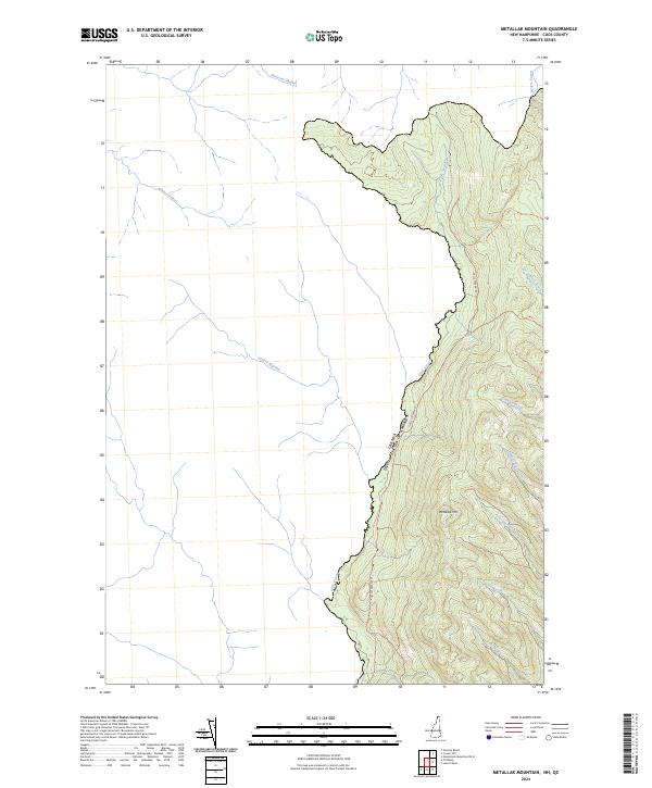 Metallak Mountain, NH-QC — USGS 7.5-minute topo (2024)