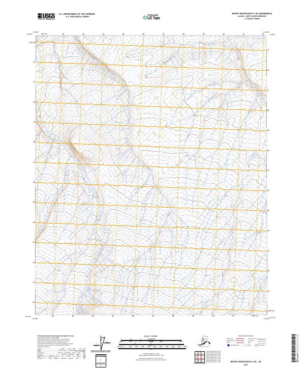Mount Michelson D-2 SE, AK — USGS 7.5-minute topo (2023)