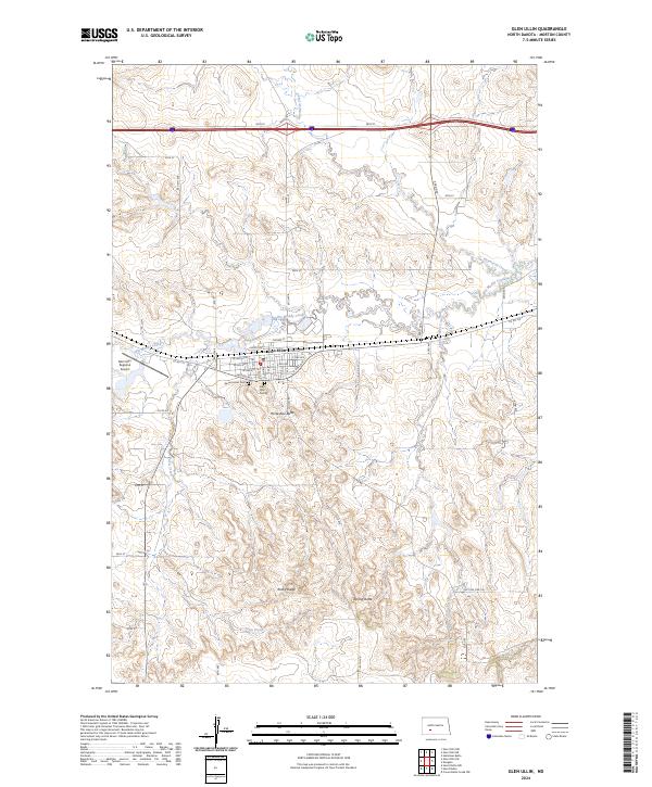 Glen Ullin, ND — USGS 7.5-minute topo (2024)
