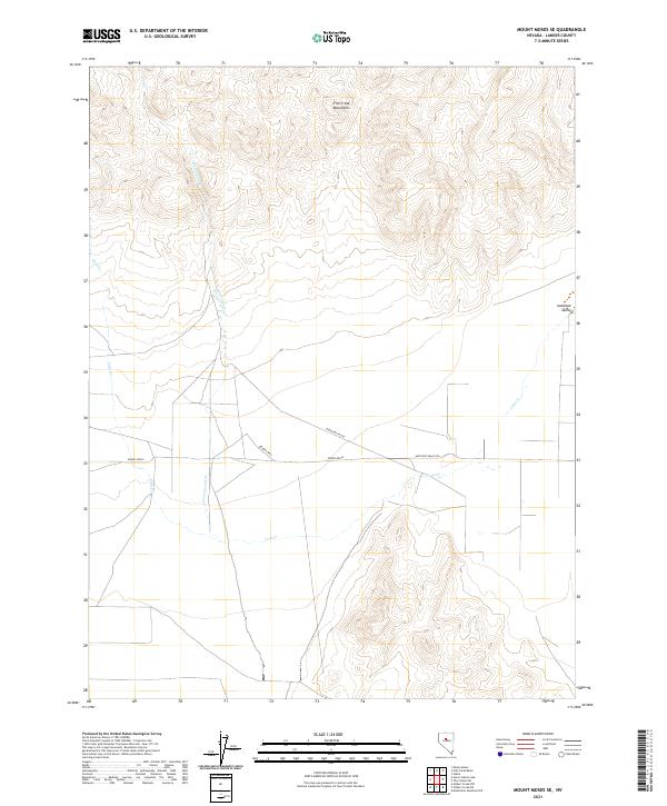 Mount Moses SE, NV — USGS 7.5-minute topo (2021)