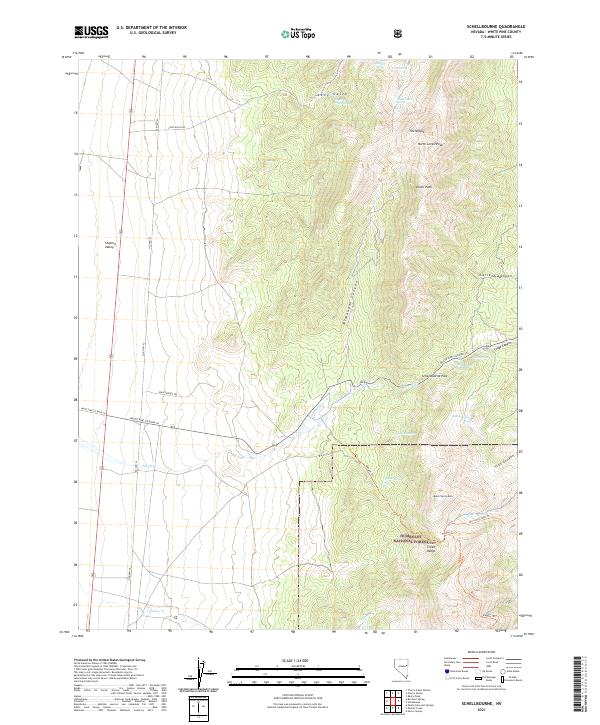 Schellbourne, NV — USGS 7.5-minute topo (2021)
