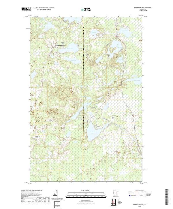 Floodwood Lake, MN — USGS 7.5-minute topo (2022)