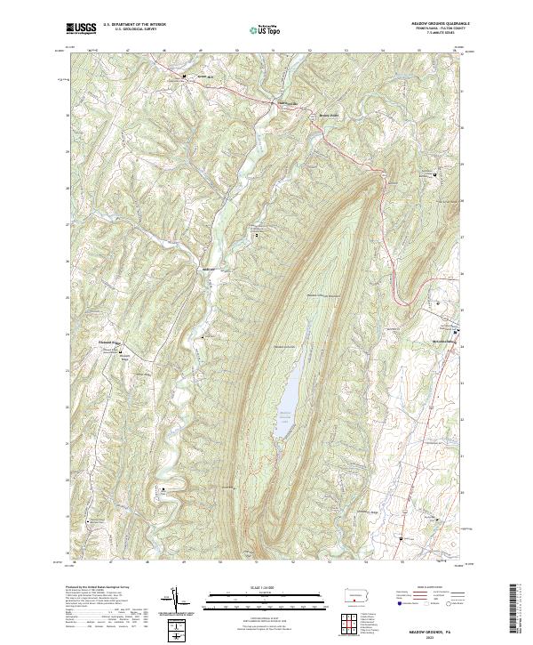 Meadow Grounds, PA — USGS 7.5-minute topo (2023)