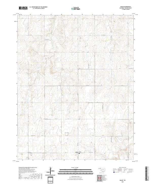 Balko, OK — USGS 7.5-minute topo (2022)