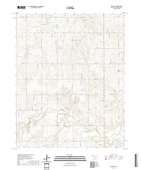 Balko NE, OK — USGS 7.5-minute topo (2022)