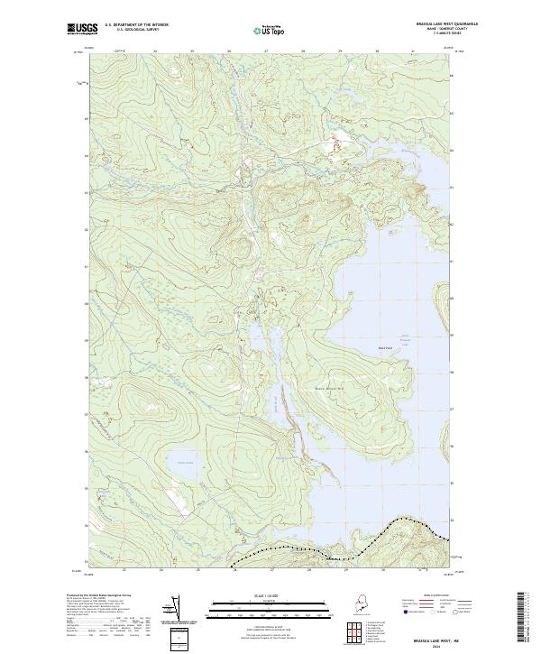 Brassua Lake West, ME — USGS 7.5-minute topo (2024)