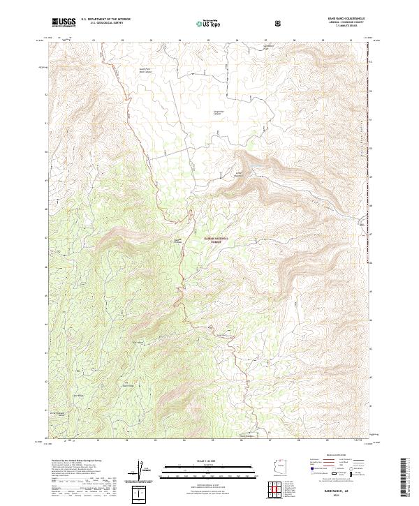 Kane Ranch, AZ — USGS 7.5-minute topo (2021)