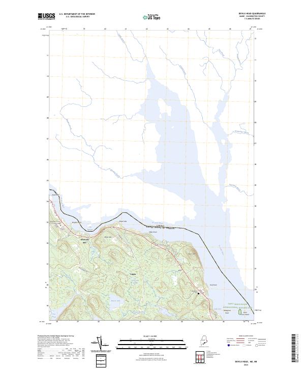 Devils Head, ME-NB — USGS 7.5-minute topo (2024)