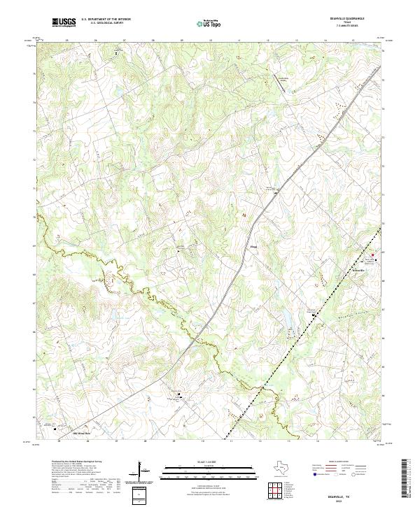 Deanville, TX — USGS 7.5-minute topo (2022)