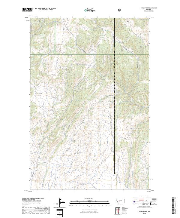 Devils Fence, MT — USGS 7.5-minute topo (2024)