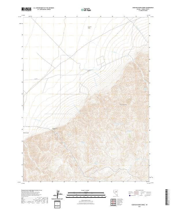 Hand-me-down Creek, NV — USGS 7.5-minute topo (2021)