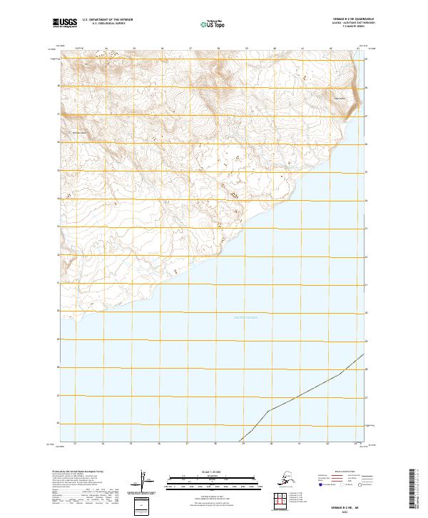 Unimak B-2 NE, AK — USGS 7.5-minute topo (2021)