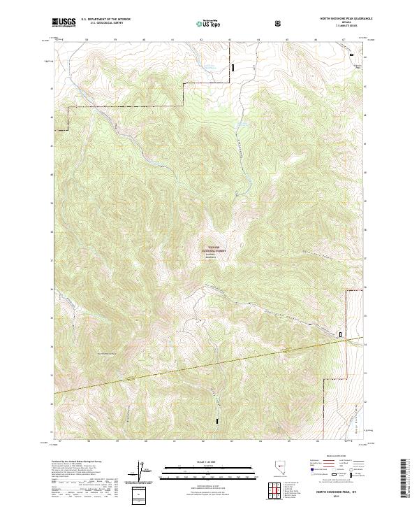 North Shoshone Peak, NV — USGS 7.5-minute topo (2021)