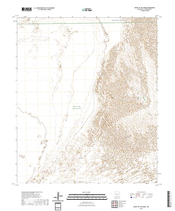 Heart of the Sands, NM — USGS 7.5-minute topo (2023)