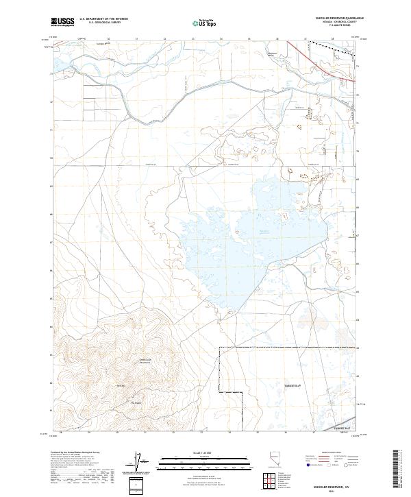 Sheckler Reservoir, NV — USGS 7.5-minute topo (2021)