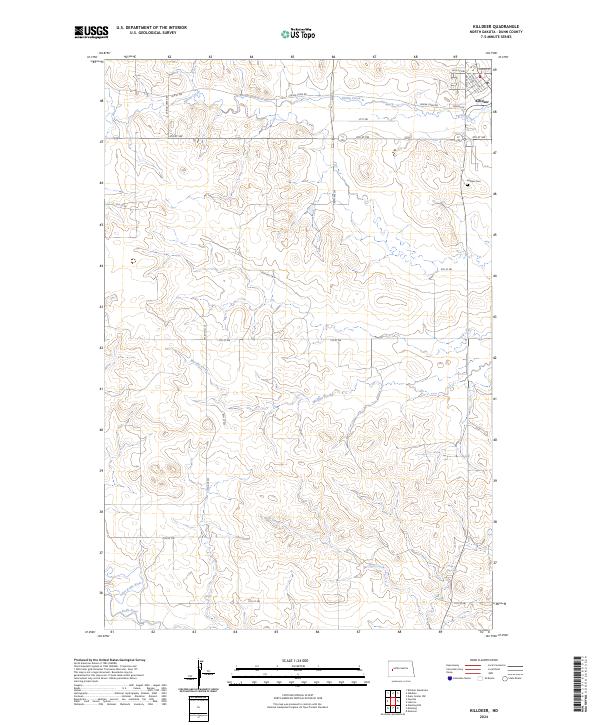 Killdeer, ND — USGS 7.5-minute topo (2024)