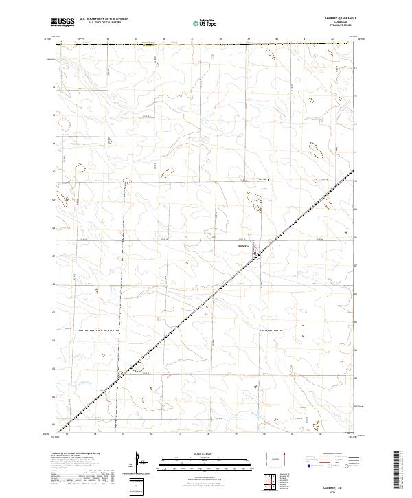 Amherst, CO — USGS 7.5-minute topo (2022)