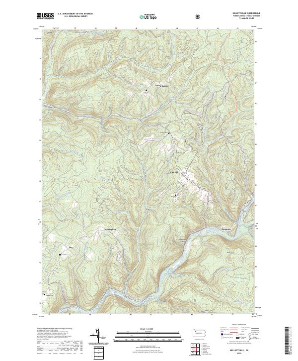 Kellettville, PA — USGS 7.5-minute topo (2023)