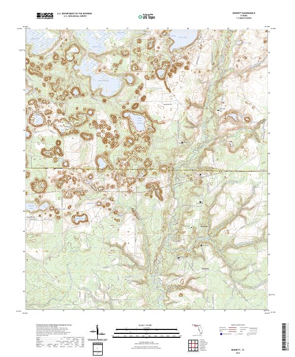 Bennett, FL — USGS 7.5-minute topo (2024)