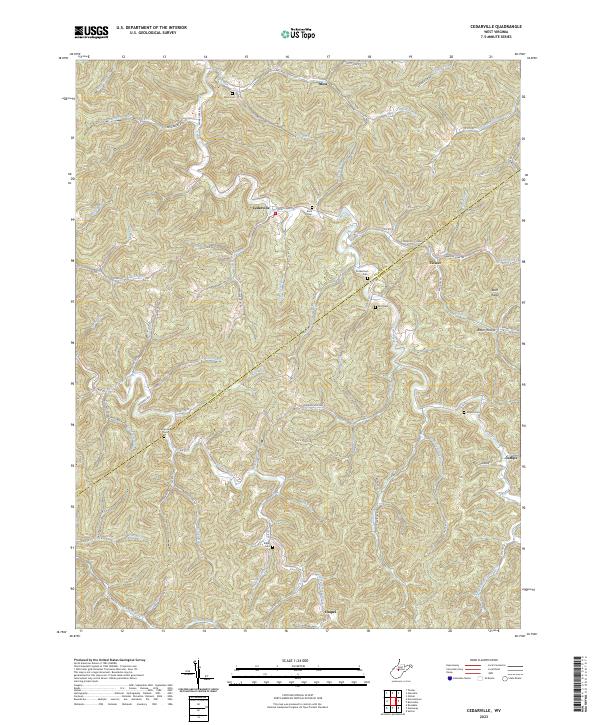 Cedarville, WV — USGS 7.5-minute topo (2023)