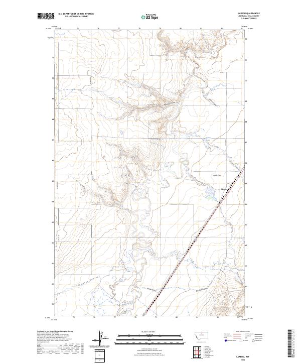 Laredo, MT — USGS 7.5-minute topo (2024)