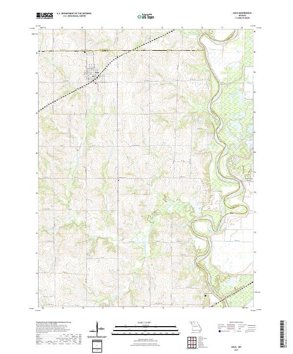 Hale, MO — USGS 7.5-minute topo (2021)