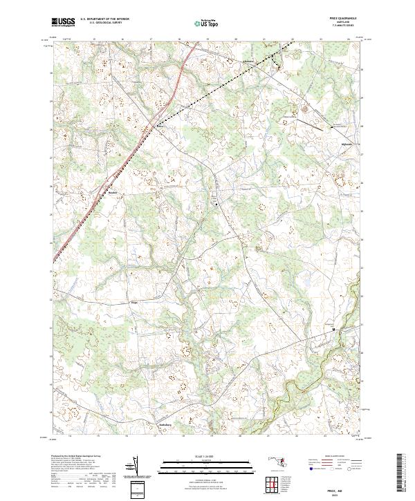 Price, MD — USGS 7.5-minute topo (2023)