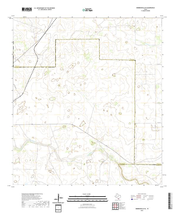Hebbronville SE, TX — USGS 7.5-minute topo (2022)