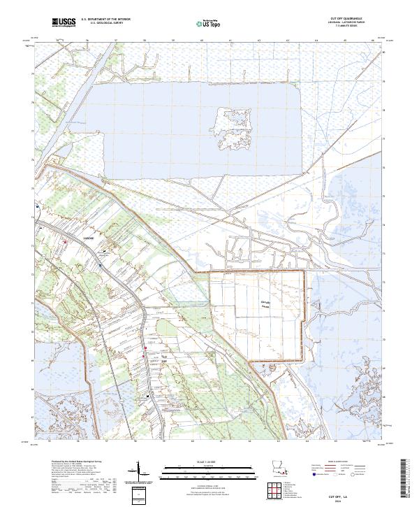 Cut Off, LA — USGS 7.5-minute topo (2024)