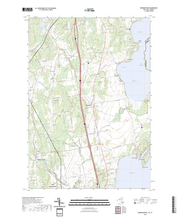 Beekmantown, NY-VT — USGS 7.5-minute topo (2023)