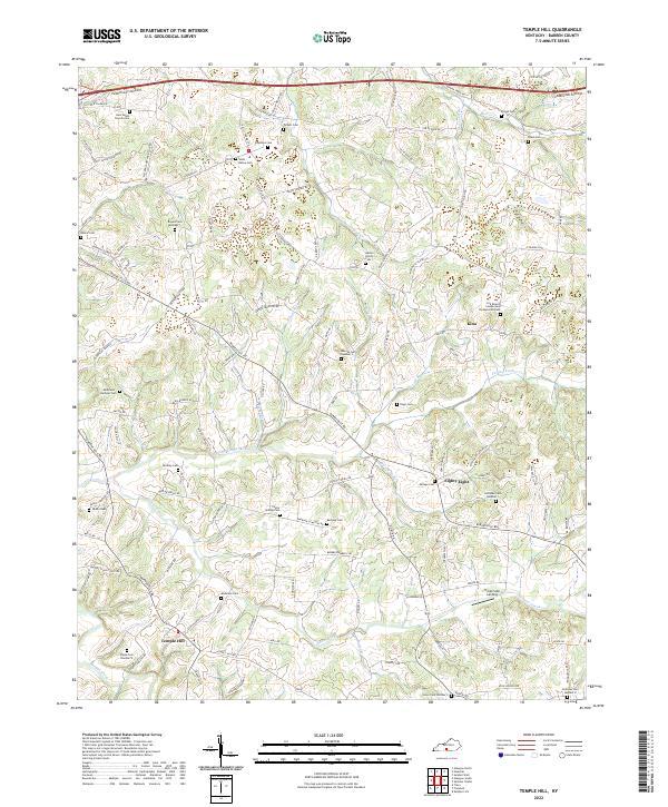 Temple Hill, KY — USGS 7.5-minute topo (2022)
